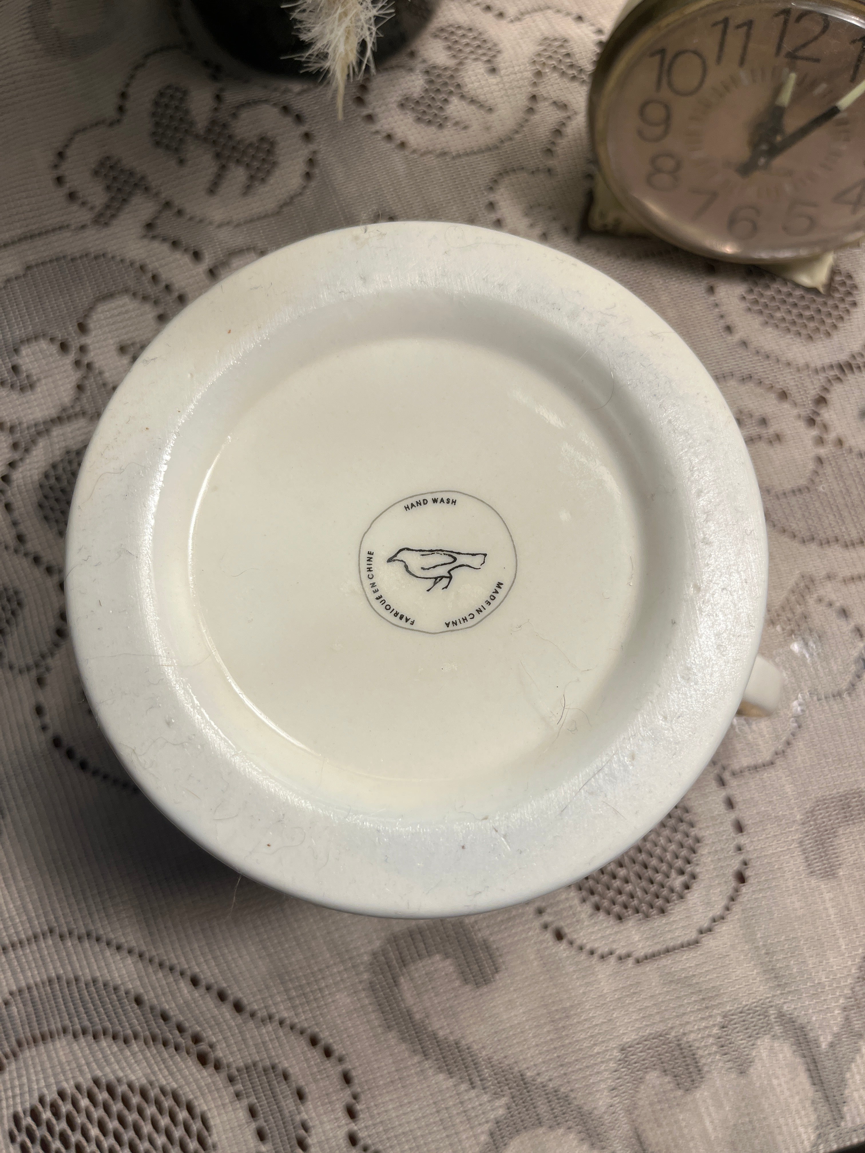 Anthropologie Gold Monogram “M” Mug