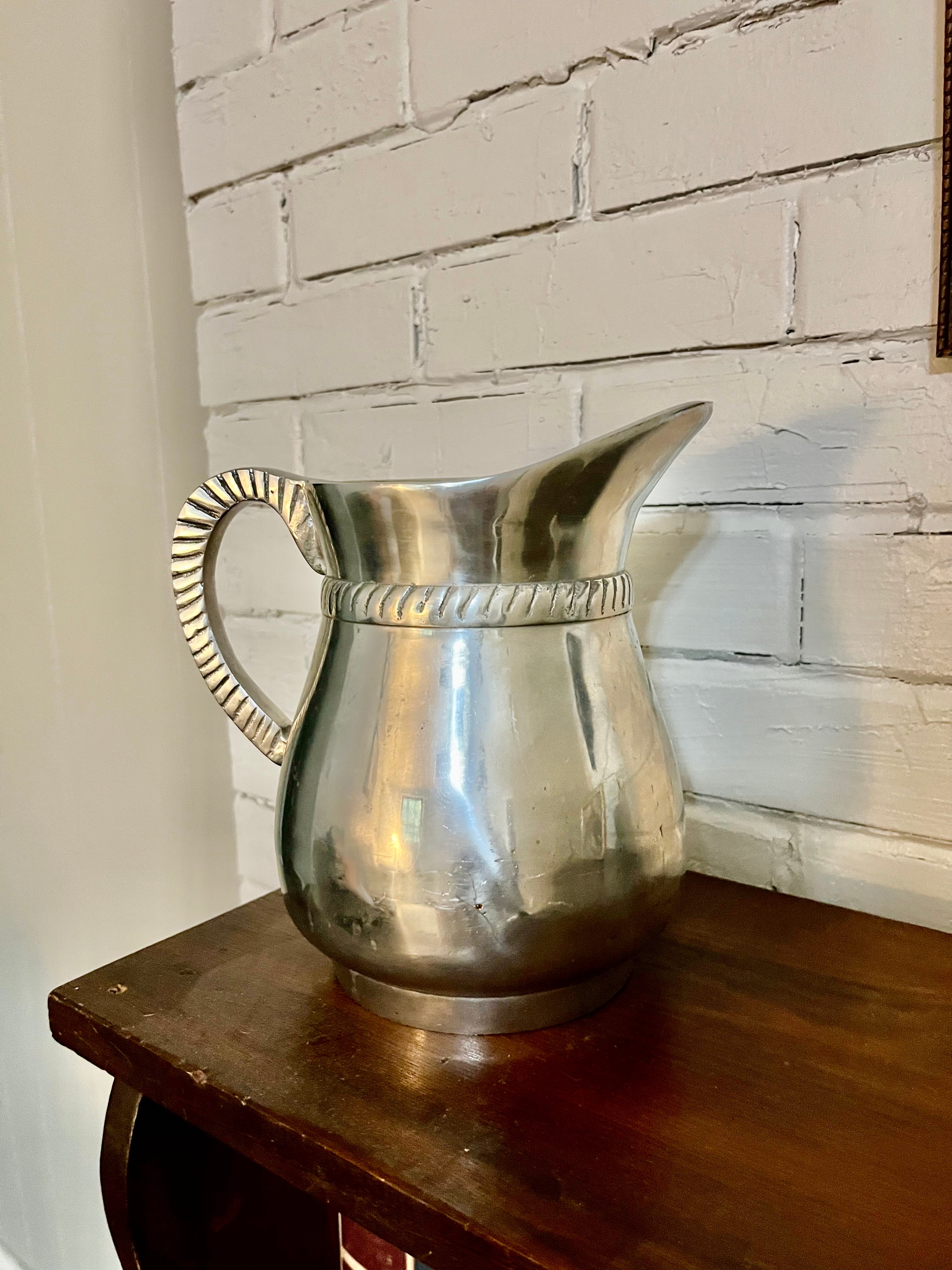 Mexican Cast Aluminum Pitcher