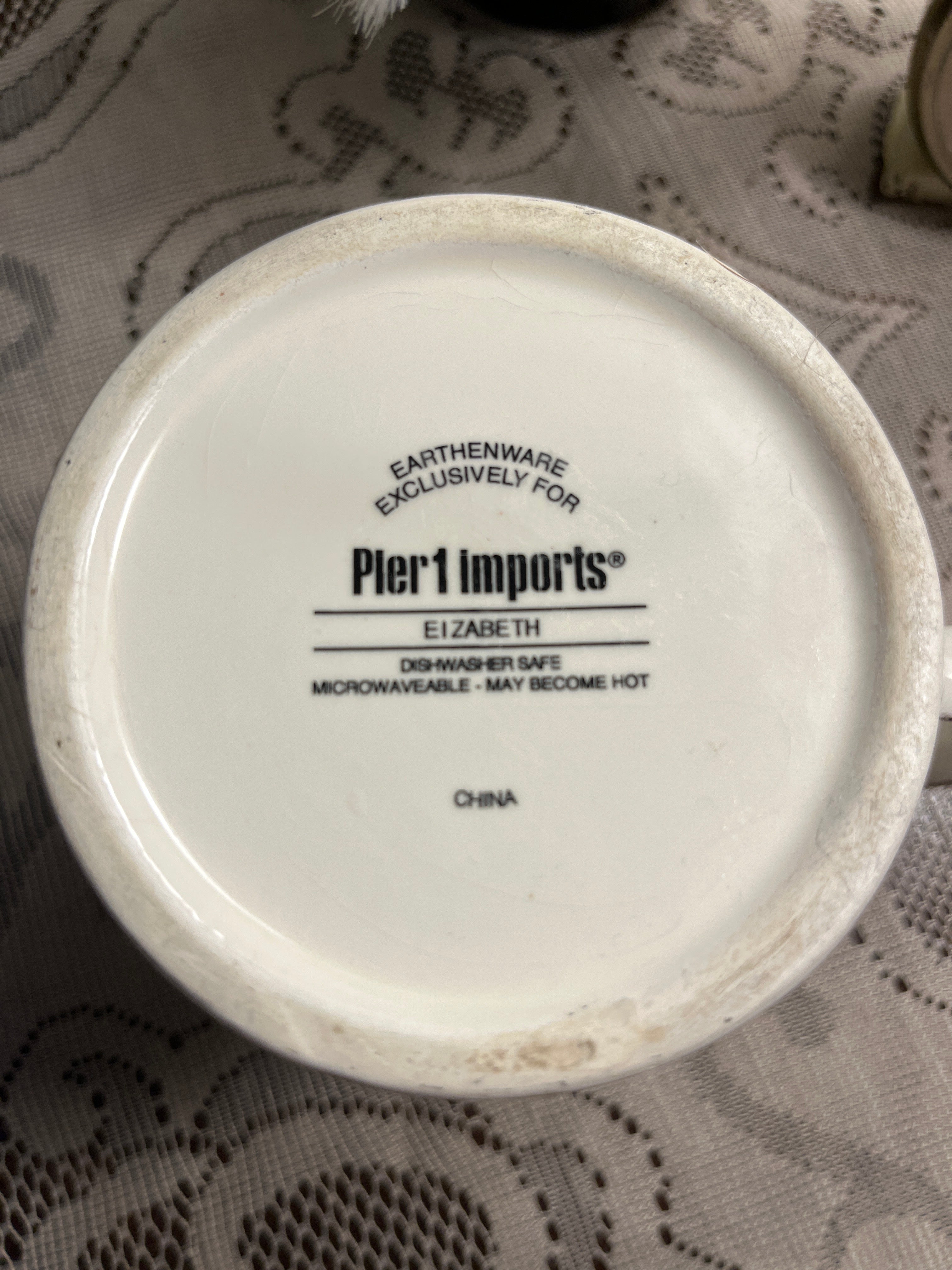 Pier 1 Imports “E” Mug