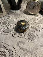 Vintage Bamboo and Straw Trinket Box